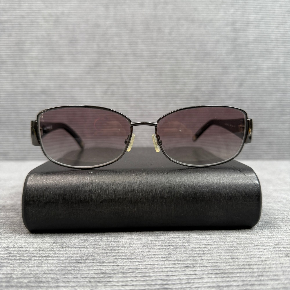 Saks Fifth Avenue S5A 42/S Oval Gradient Sunglasses Black Gunmetal Y2K
